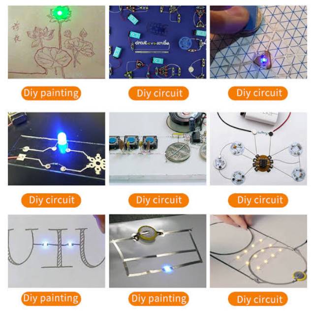 Silver conductive paint cat perak penghantar arus listrik Merk MJ chemical