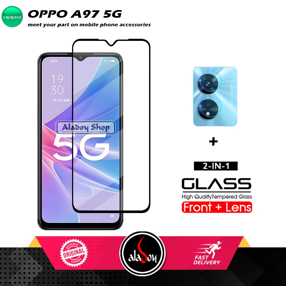 PAKET 2 IN 1 Tempered Glass Layar Oppo A97 + Tempered Glass Camera