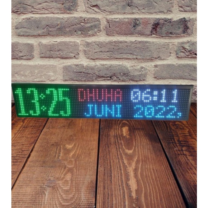 JAM MASJID DAN JADWAL WAKTU SHOLAT DIGITAL P10 RGB