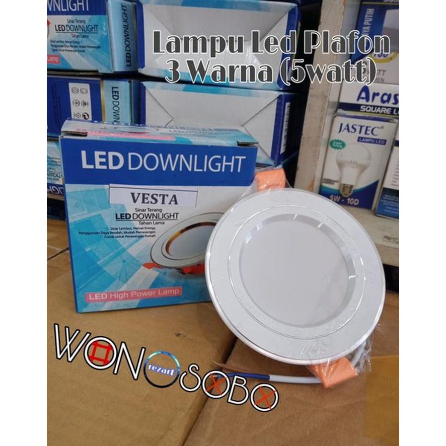  Lampu  Led DownLight Panel Plafon  3Warna Shopee  Indonesia