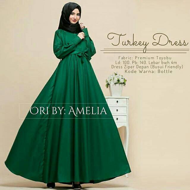 DRESS MUSLIM - fashion wanita -baju wanita - baju gamis - dress - gamis - gamis wanita -Turkey Dress