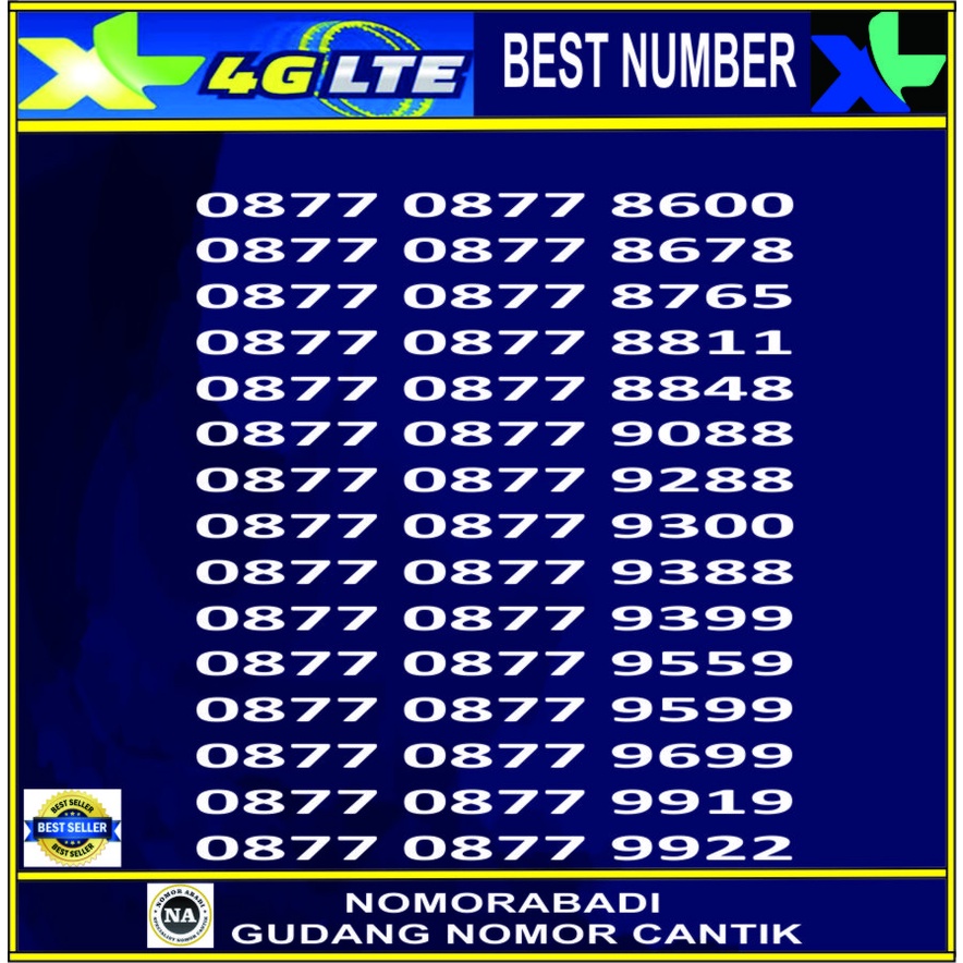 NOMOR CANTIK XL 4G 0877 0877 H500