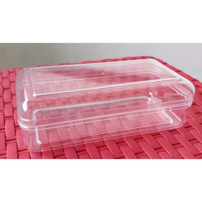 :<:<:<:<] Toples 250gr Persegi Panjang Transparant Mika (24 Pcs)