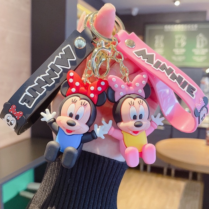 Gantungan Kunci Bentuk Mickey / Minnie Mouse Disney Untuk Hadiah Anak