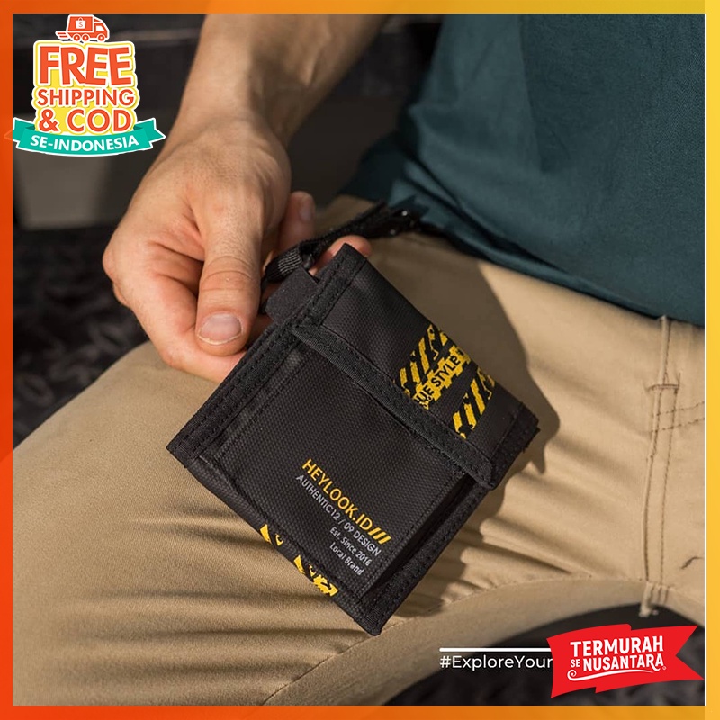 Dompet Lipat Pria Pendek Bahan Anti Air Waterproof Asli Wallet Cowok New Branded Dompet Koin Kartu Paspor Tahan Air Elegan Motif Tactical Original