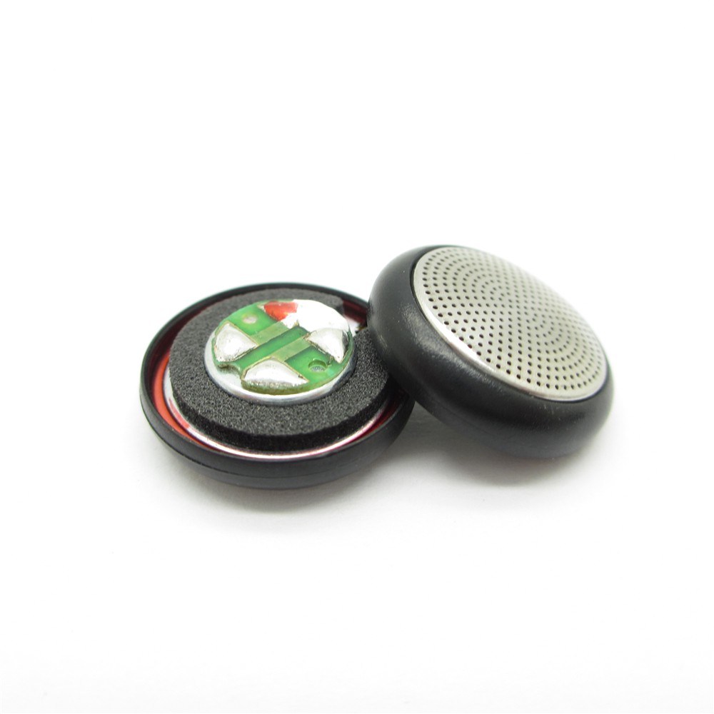 Unit Speaker Earphone 32ohm dengan Kepala Flat &amp; Jaring Baja Diameter 15.4mm