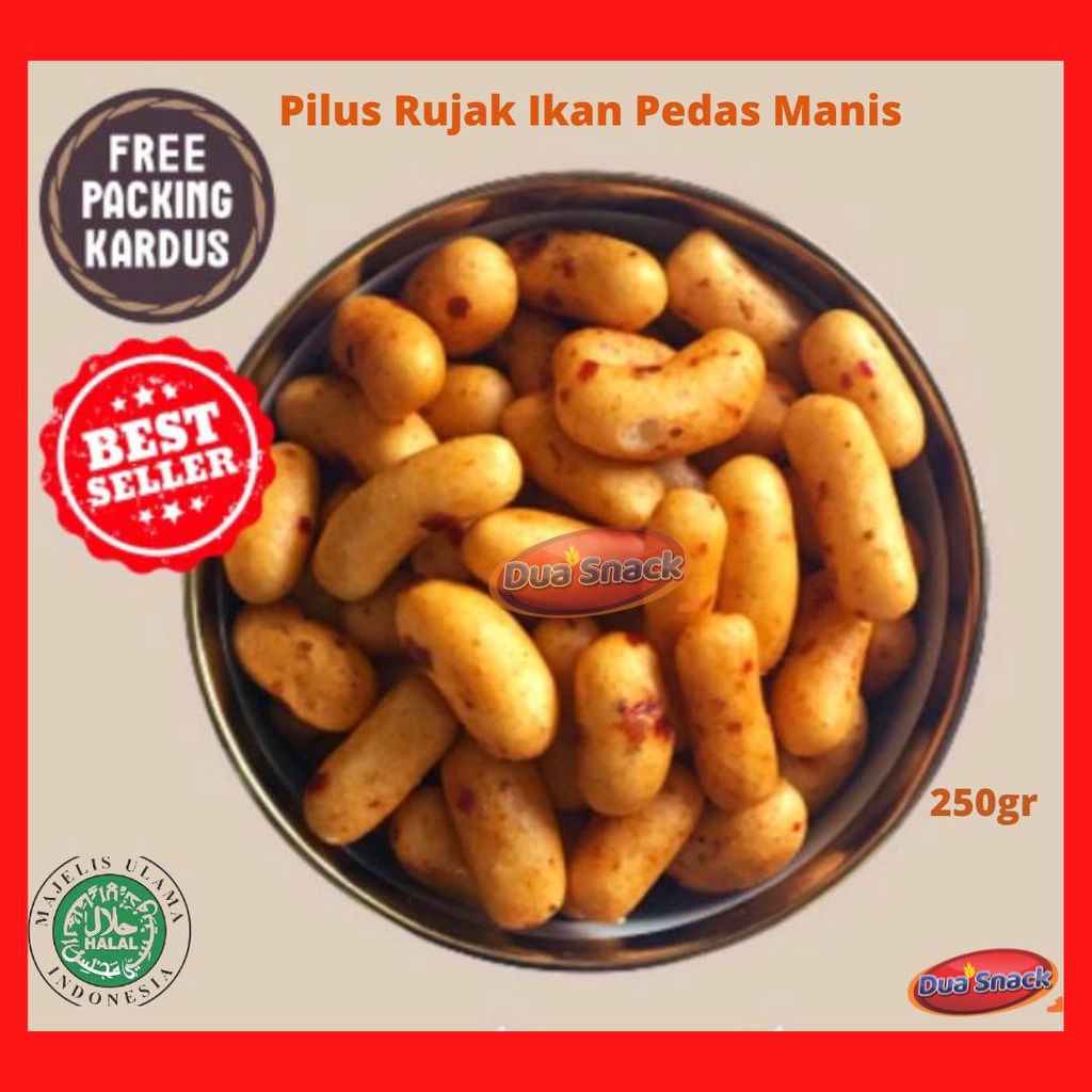 

Snack Makanan Ringan Pilus Ikan Rujak Pedas Manis 250 gr Enak Manis Renyah Disukai Anak-Anak dan Dewasa