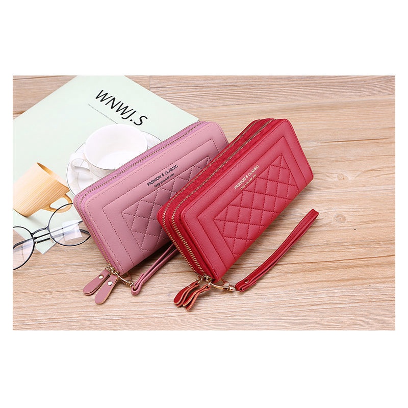 Dompet Premium dompet Wanita Dompet PU Tempat Kartu Wanita Kreatif Panjang Dompet Koin Mewah Dompet Uang Rumbai Amplop Fashion Anak Perempuan