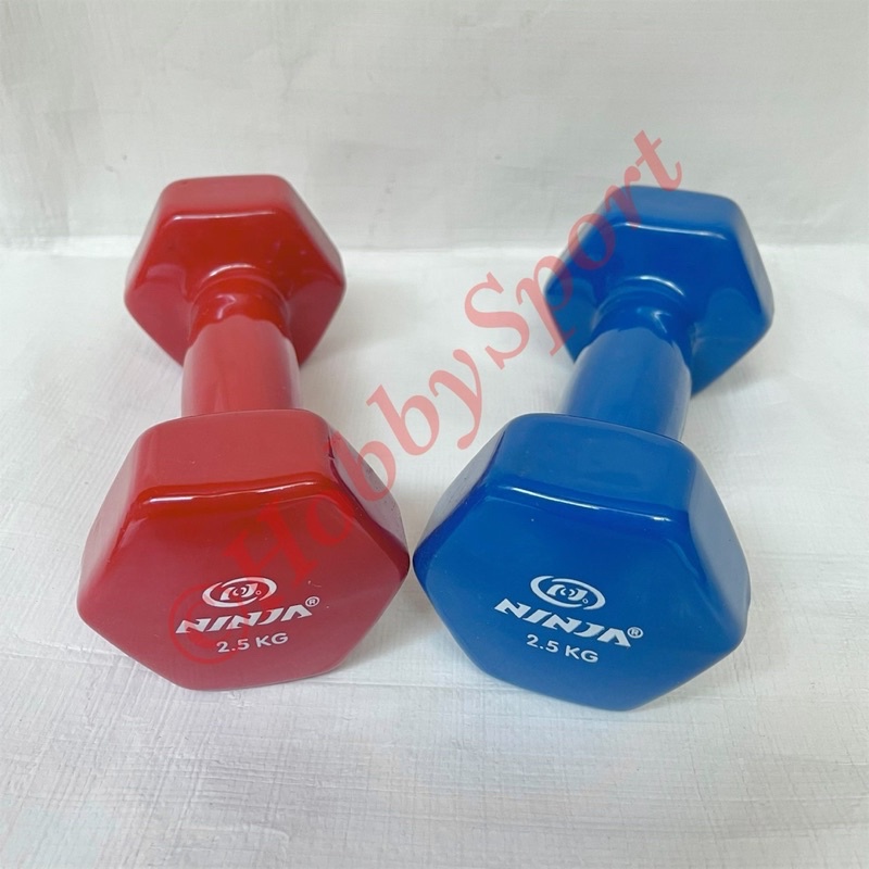 Dumbel / Dumbell / Barbel Mini warna karet / Neoprene Vinyl Original 2,5Kg