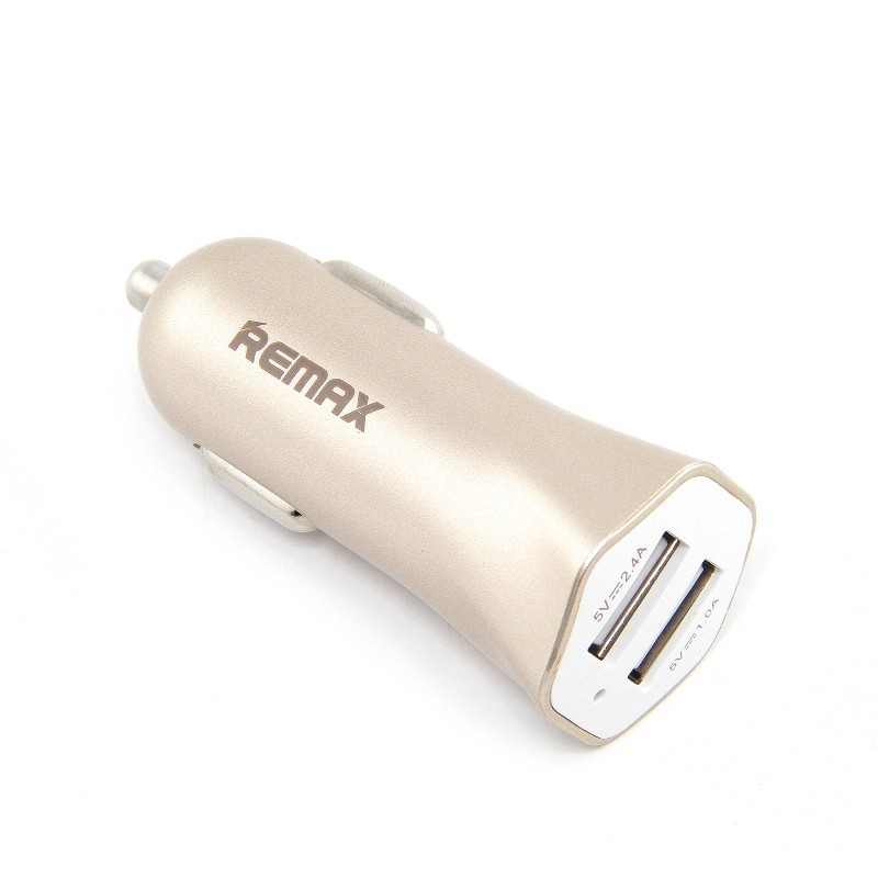 Adaptor Travel Charger Mobil Remax Car Charger 2 Port Micro USB Original Fast Charging 2.4A