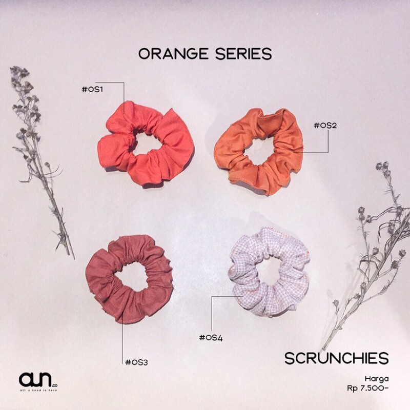 

Scrunchies Orange Series