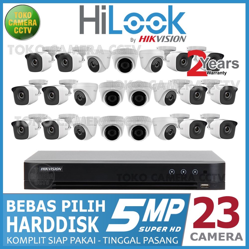 PAKET CCTV HILOOK 5MP 32 CHANNEL 23 KAMERA