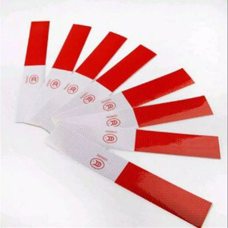 Stiker Reflektor Pemantul Cahaya Sticker Reflective Warning Sign Merah