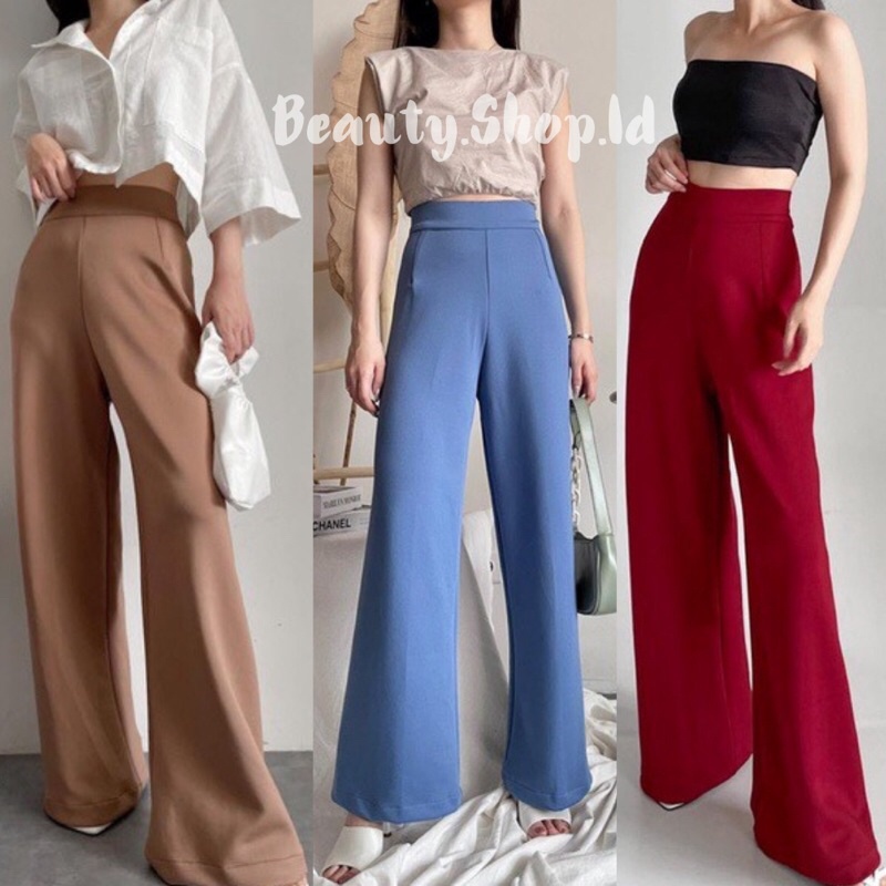 PREMIUM HIGHWAIST / HW CULLOTES PANTS / CELANA KULOT PANJANG WANITA E1