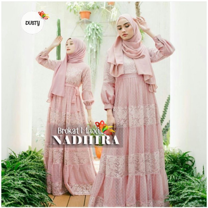 MAXY NADHIRA, BRUKAT PREMIUM, GAMIS HIJAB MUSLIM, MAXY DRESS