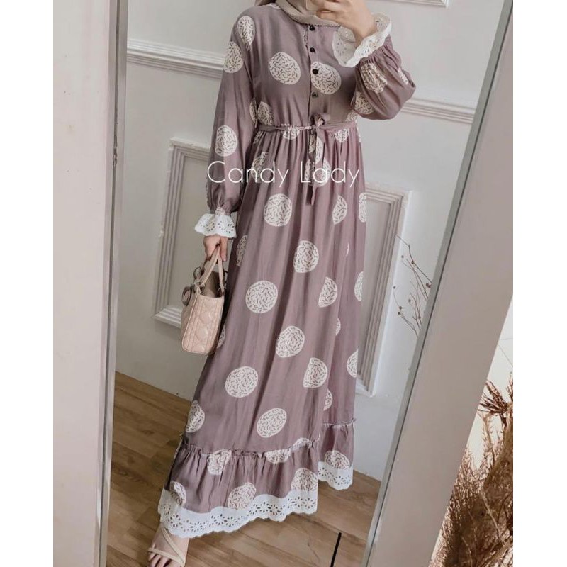 POLKA MAXY RAYON VISCOSE // GAMIS POLKADOT