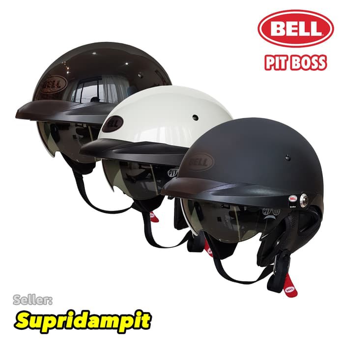 Helm Bell Pit Boss Harley Retro Classic Vespa Pitbos pit bos pitboss