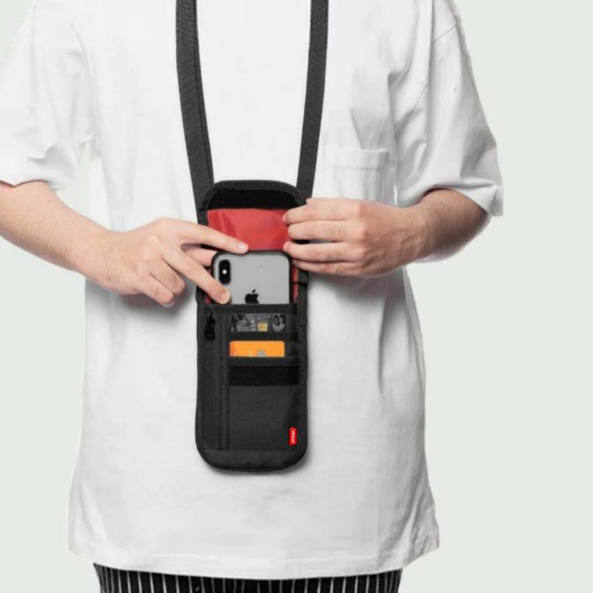 ♦ Tas Hp mini selempang gantung leher hanging wallet tempat kartu atm mateswell polos HP01 ✮