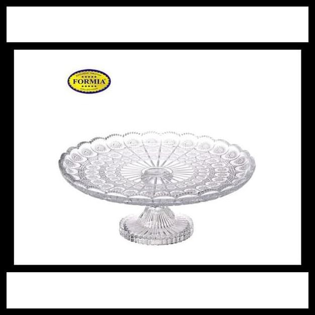 FORMIA PIRING DISPLAY KUE KRISTAL KACA / CAKE PLATE 33CM