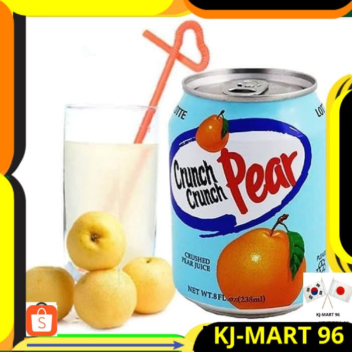 KOREAN DRINK/MINUMAN KOREA HALAL LOTTE CRUNCH PEAR JUICE 238 ML