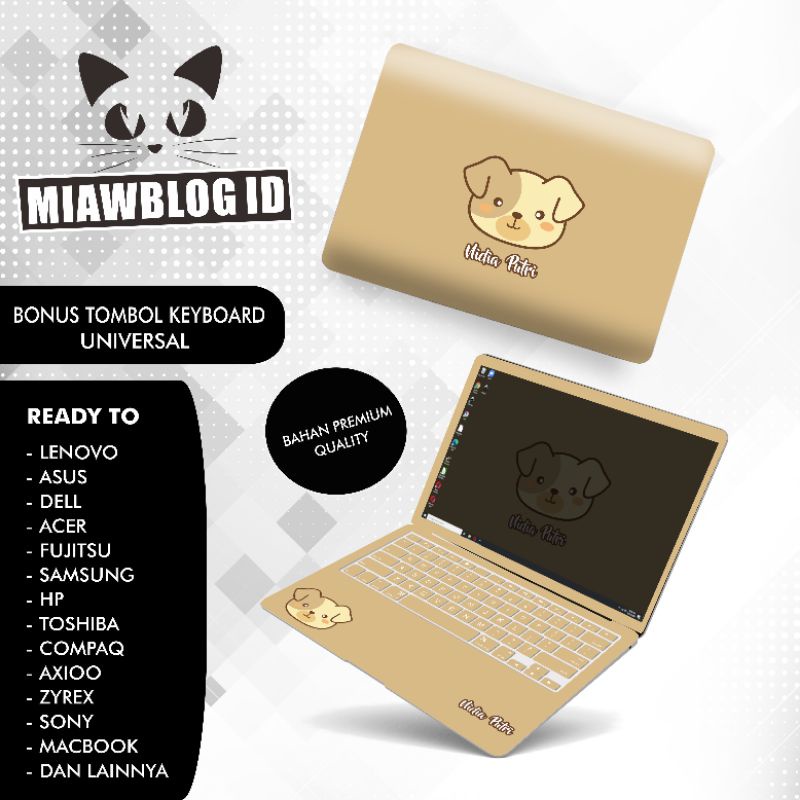 Garskin Laptop Custom Full Body Cute Baby Dog