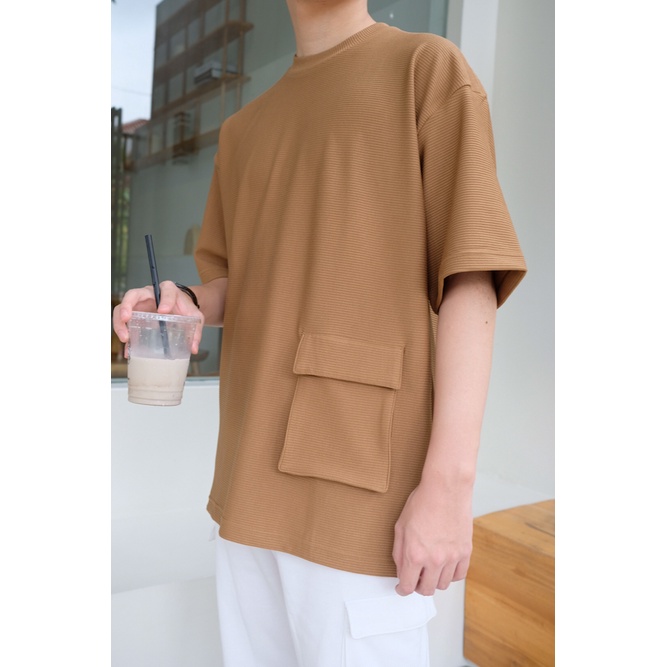 Kadaka MT-0134 Oversized Top Pria Rib Premium Detail Kantong