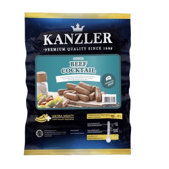 

Sosis kanzler beef cocktail 250gr - 500 gr