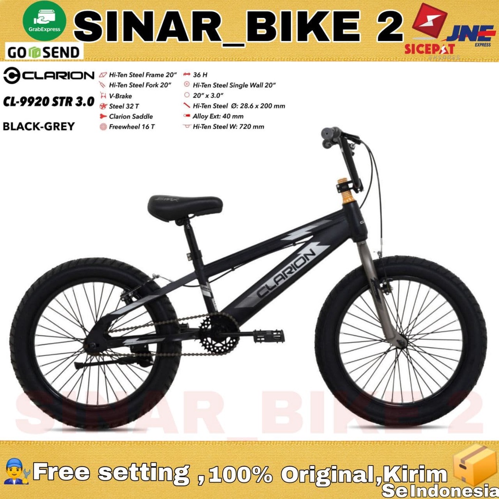 Sepeda Anak BMX 20 Inch CLARION CL-9920 STR 3.0 Ban Jumbo