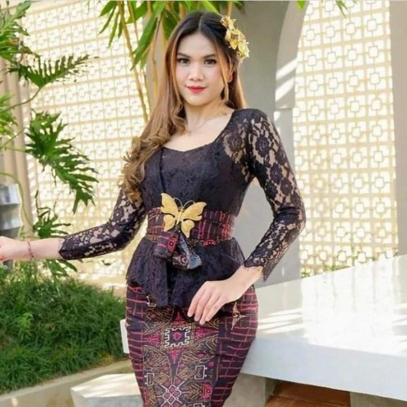 Kebaya semifrance spesial Hitam