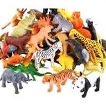 Animal World set mainan anak hewan karet hewan liar kebun binatang TAMAN SAFARI KINGDOM FOREST DINOS