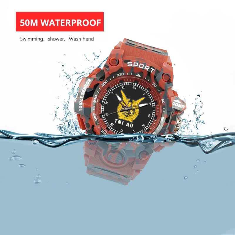 (SPECIAL EDITION) JAM TANGAN LOGO TNI-AU WATER RESISTANT NO.16