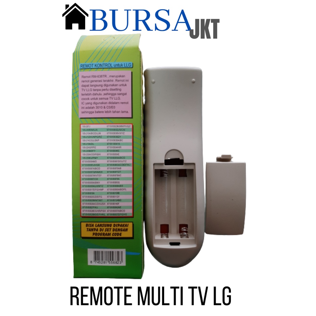 REMOTE LG UNIVERSAL TV TABUNG MULTI LG 638 SERIES