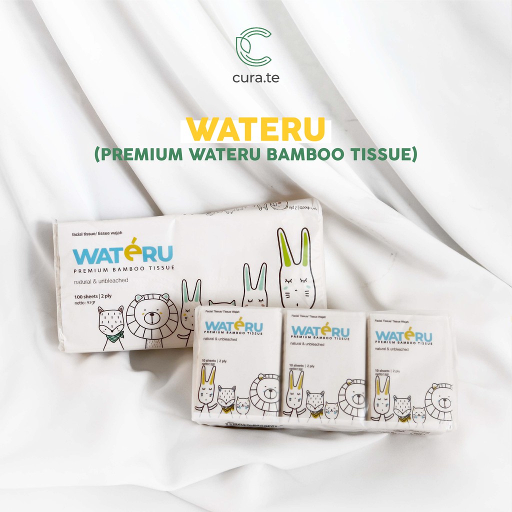 Wateru Premium Bamboo Tissue | Tisu Dapur Toilet Facial Pocket