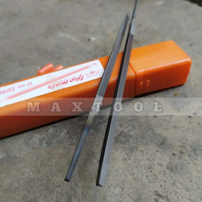 Kikir besi cap mata model segitiga 5 inch files extra taper slim kikir gergaji kikir bandsaw