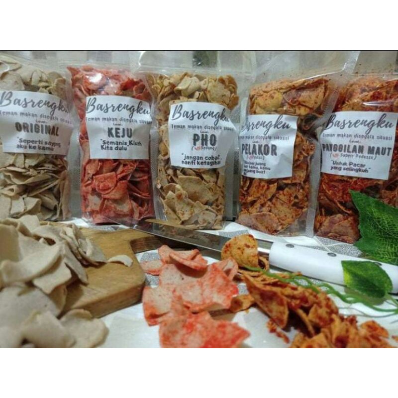 

BASRENGKU_70gr(ORI,PHO,PELAKOR,PANGGILAN MAUT)CEMILAN KRIUK,ENAK,PEDAS,TEMAN MAKAN DISEGALA SITUASI