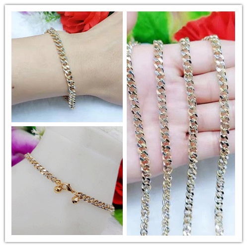 Set Perhiasan Xuping Kalung/Gelang Rantai Kombinasi F92