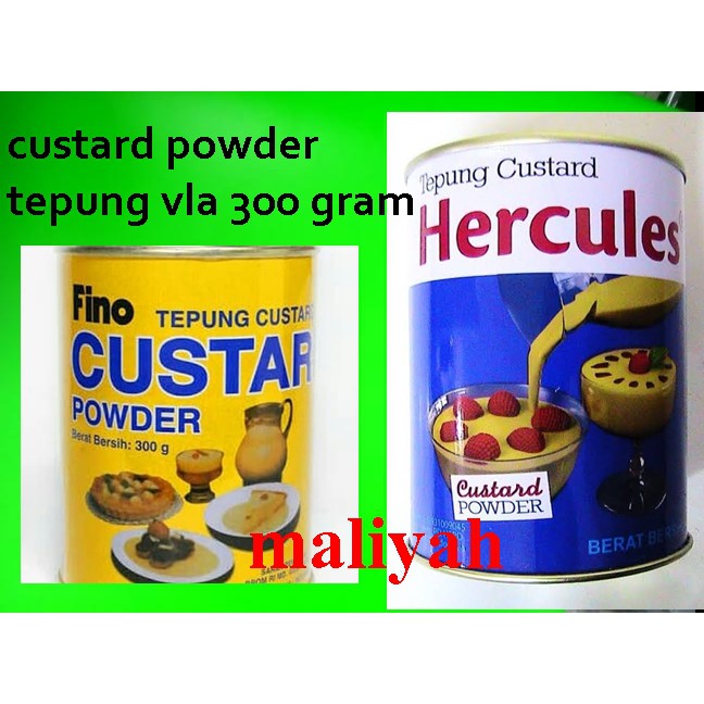 

custard powder 300 gram kemasan kaleng tepung vla