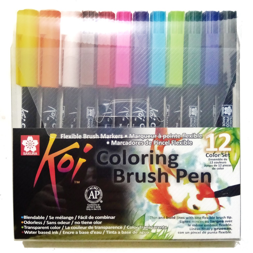 Jual Brush Pen Sakura Koi Set 12 Warna Indonesia|Shopee Indonesia