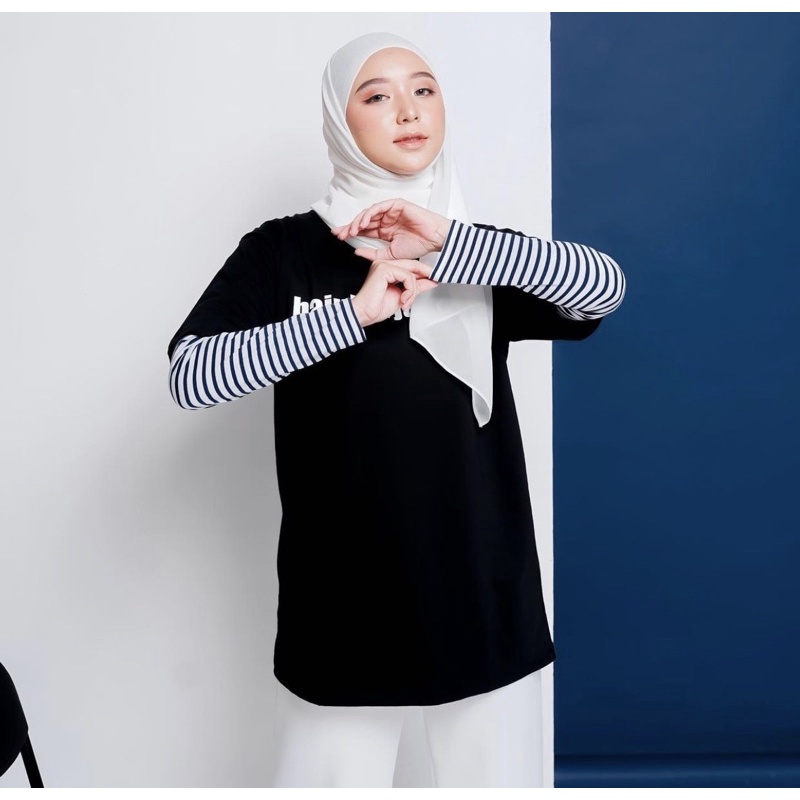 Manset Tangan Stripe/ Motif Garis Best Product-NAVY JUMBO