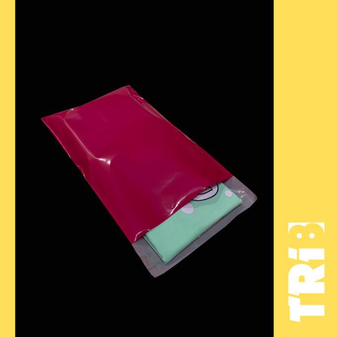 

20x30+5cm Amplop Plastik Bungkus Packing Polymailer Tebal Pink 100pcs OBRAL