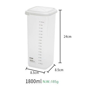 Toples Wadah Penyimpanan Makanan Food Storage Container 1800 ml - W1804 - White