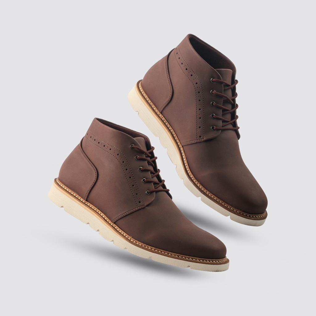 MARSEILLE BLACK ORIGINAL x LVNATICA Sepatu Boots Hitam Pria Casual Vintage Klasik Jalan Santai Hangout Kuliah Kerja Formal Boot Semi Kulit Premium Leather Classic Shoes Motor Bikers Touring Footwear Big Size Ukuran Besar Jumbo 44 Keren Terbaru Branded