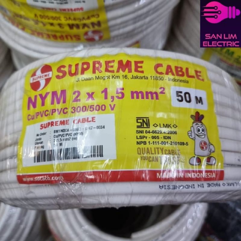 KABEL SUPREME NYM 2 x 1,5 2x1,5 @50M 50 meter