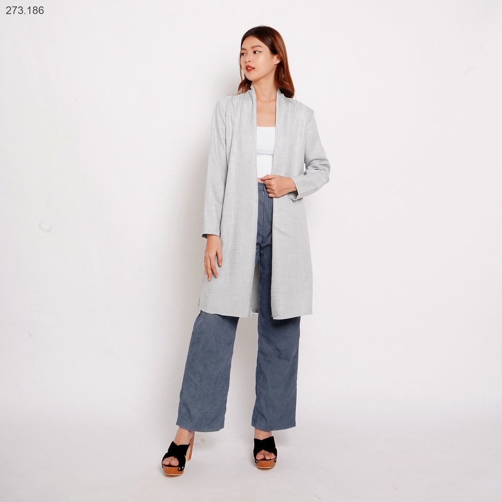 IMMI - Suzy linen cardigan long sleeve  / outer basic wanita (273 L3)