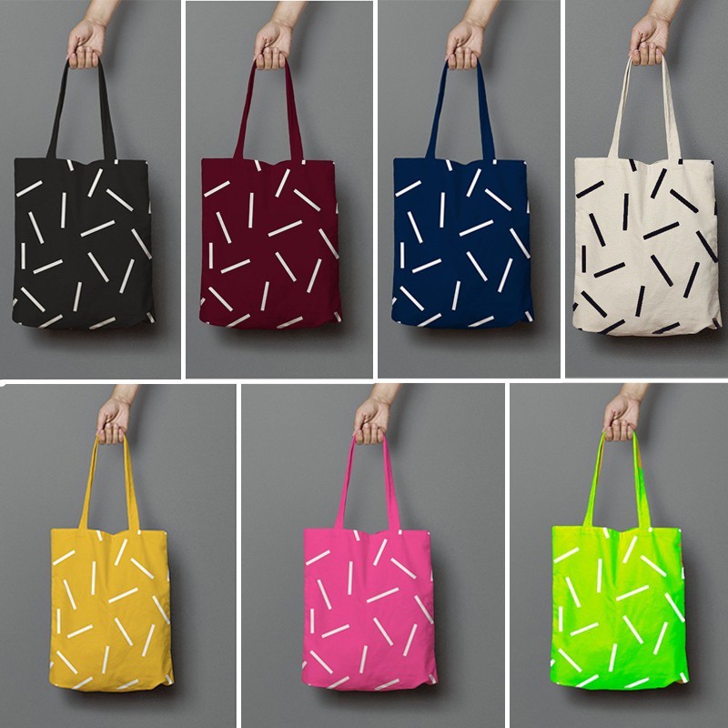 Promo 50 000 Dapat 2 ToteBag Mix Motif Garis Warna 0899 