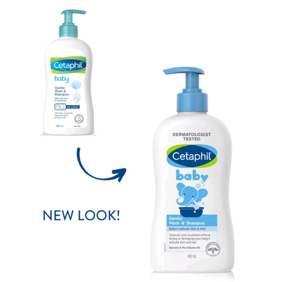 Makassar ! New Packaging Cetaphil Baby Gentle Wash &amp; Shamphoo 230 / 400 ML