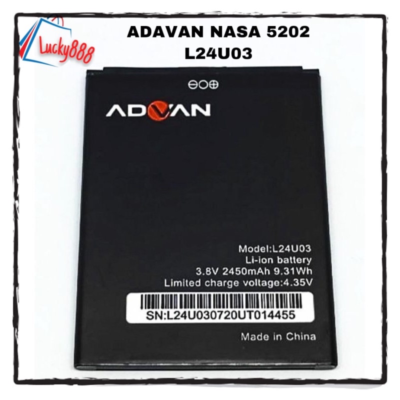 BATEREI ADVAN NASA 5202 L24U03 ORIGINAL ORI BATERE BATRE