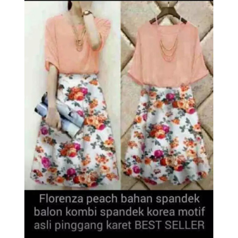 Baju Dress midi Florenza Peach