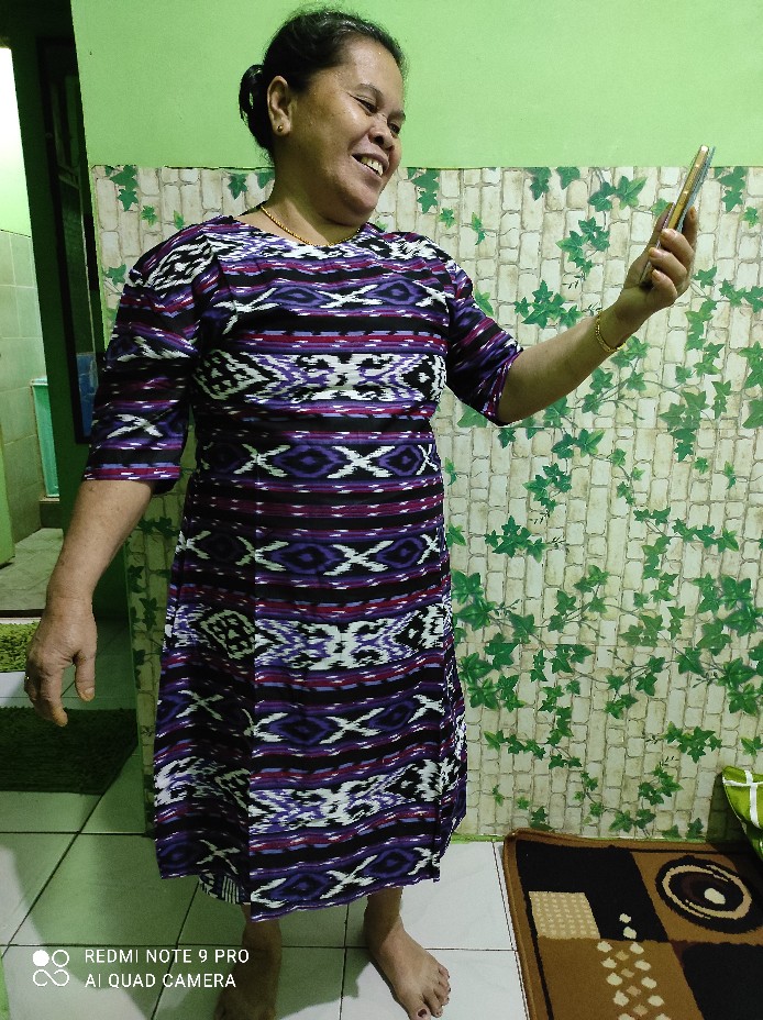 Dt Collection - Dress Batik Wanita Lengan Pendek Motif Songket