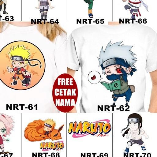 [FREE NAMA] Baju Kaos COUPLE  ANAK DAN NARUTO BANYAK MOTIF